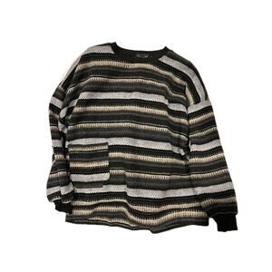 Lcale Sweater Adult Knit Striped Sweater Mens Large